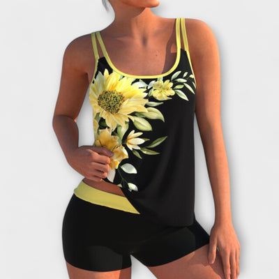 Mirelina | Blumenreiche Zweiteilige Tankini-Set