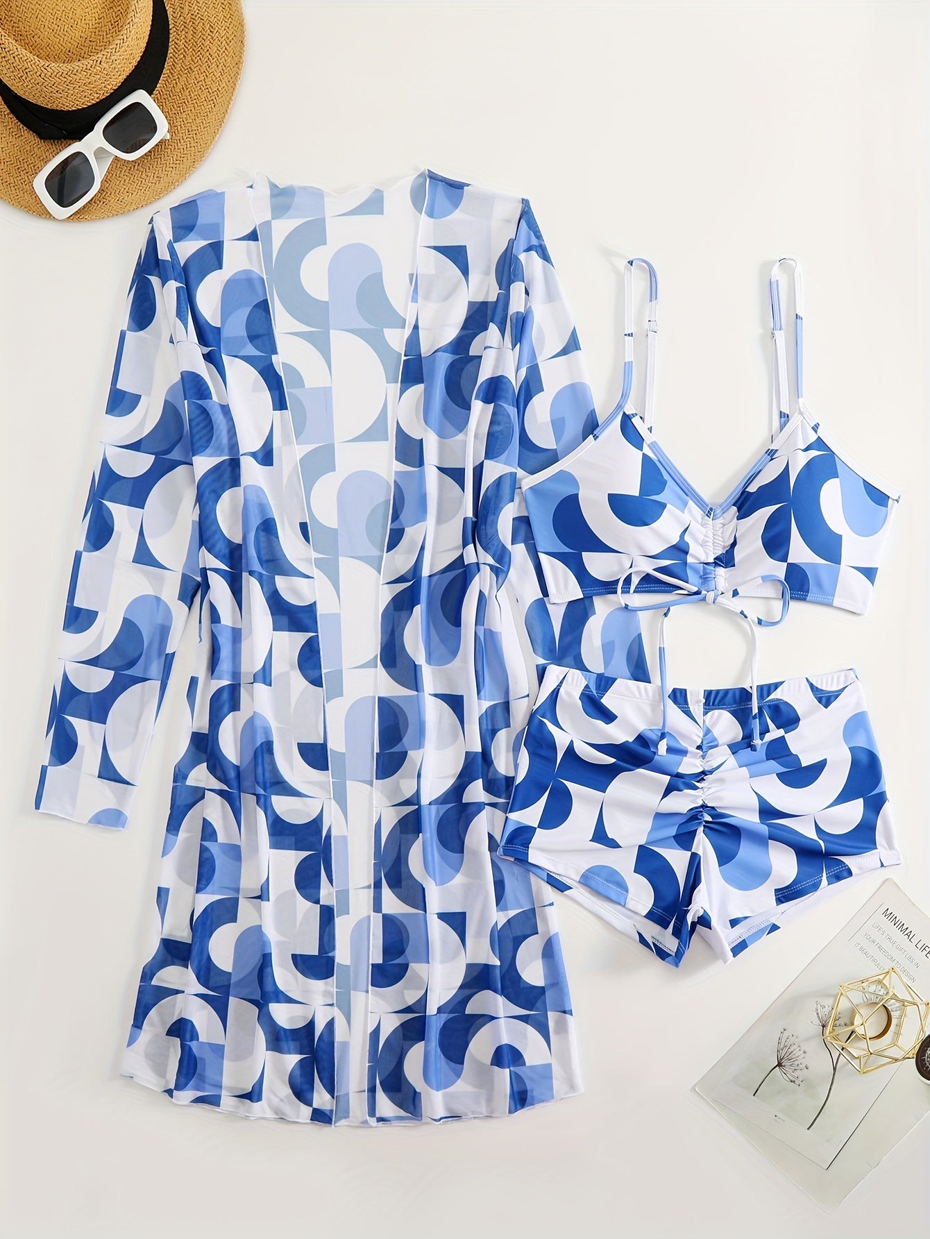 Caliora | 3-teiliges Bikini-Set mit Cover-Up