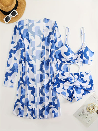 Caliora | 3-teiliges Bikini-Set mit Cover-Up
