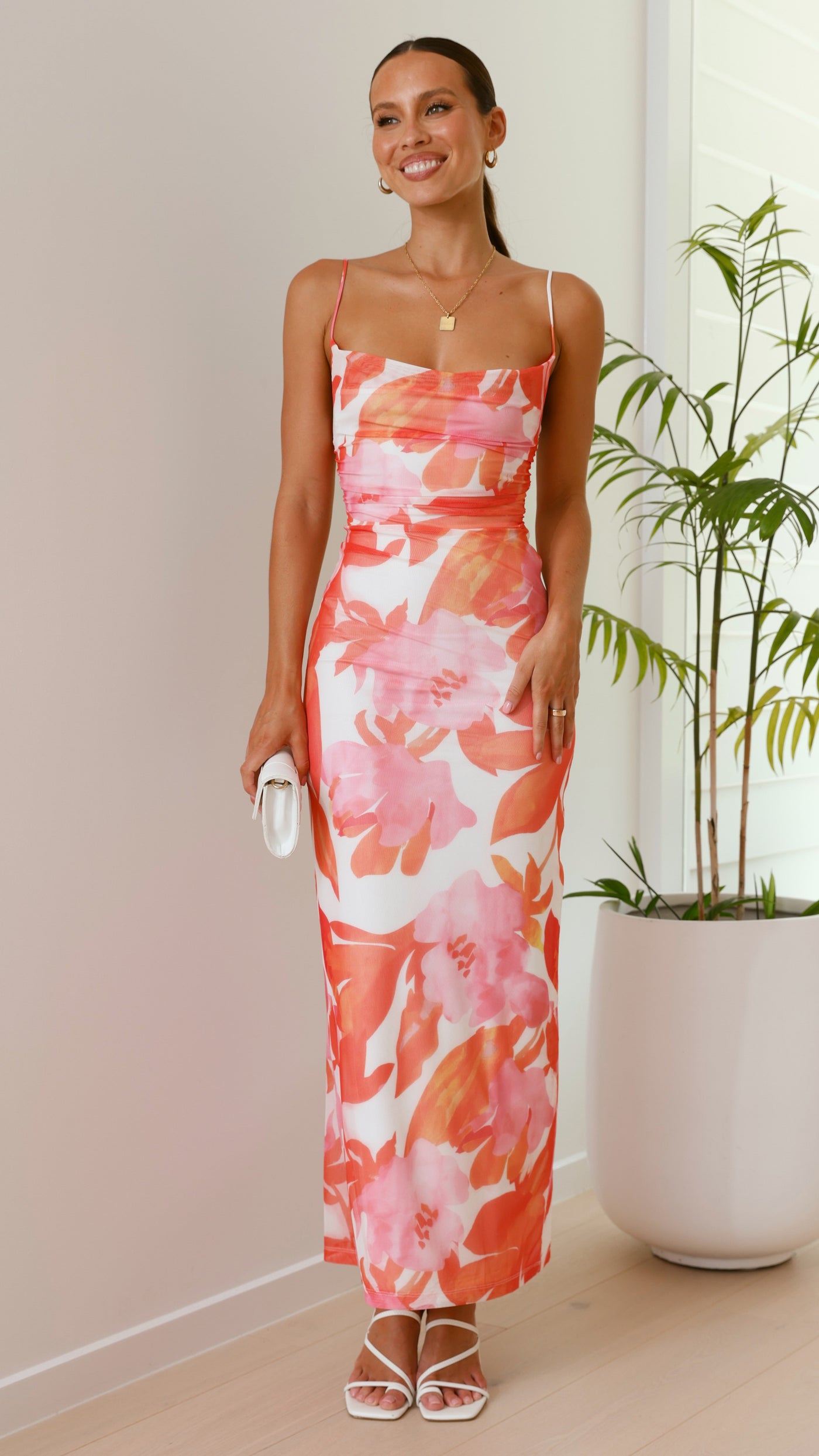 Ashley | Blumenmuster Maxikleid