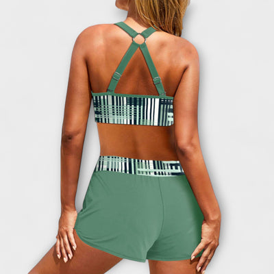 Rilana | Gerippter Bikini mit Hoher Taille