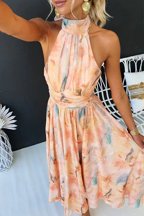 Sari™ | Langärmliges Aquarellkleid