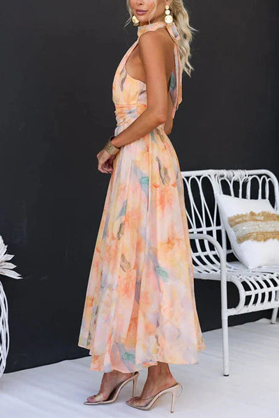 Sari™ | Langärmliges Aquarellkleid