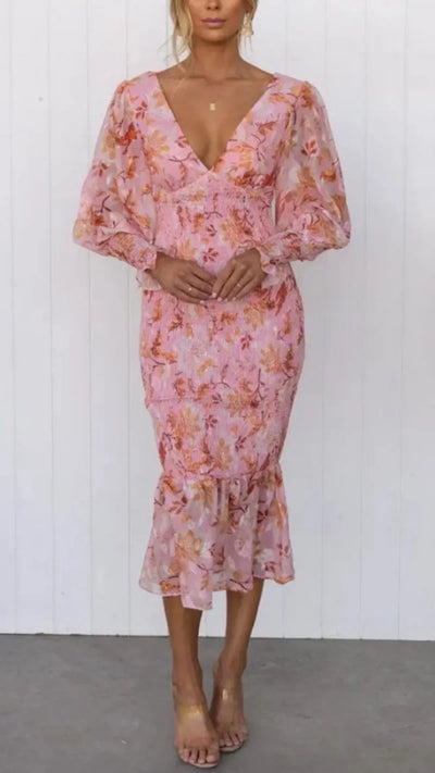 Miley | Blumenmuster Kleid