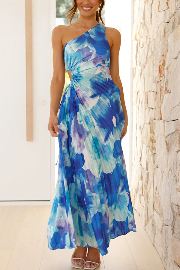 Deja - Blumen-Maxikleid mit einem Schulterträger