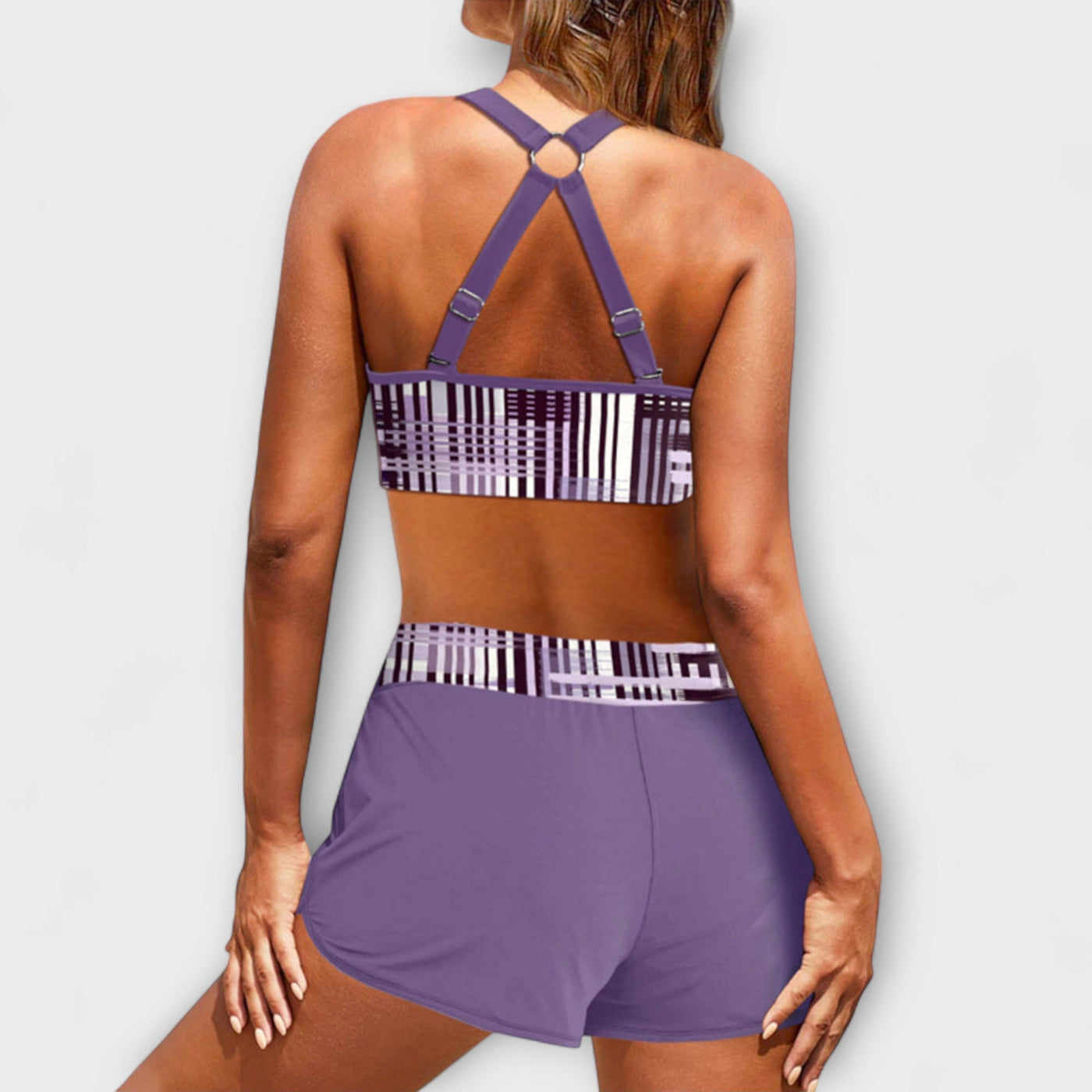 Rilana | Gerippter Bikini mit Hoher Taille