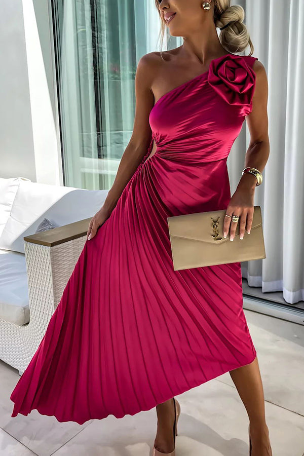 Lizbeth | Schulterfreies Blumen-Kleid