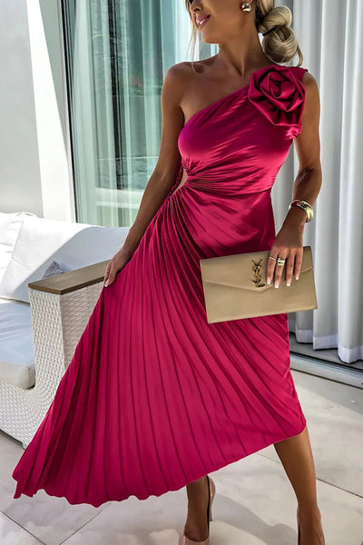 Lizbeth | Schulterfreies Blumen-Kleid