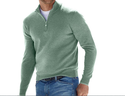 Fabiano - Eleganter Herrenpullover mit Dreiviertel-Reißverschluss