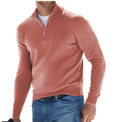 Fabiano - Eleganter Herrenpullover mit Dreiviertel-Reißverschluss