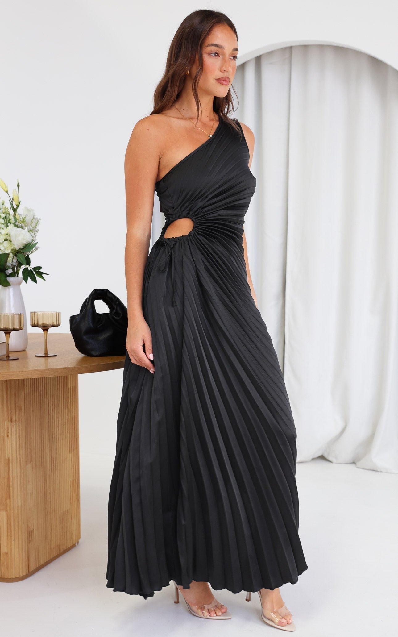 Rochelle | Schwarzes Maxikleid