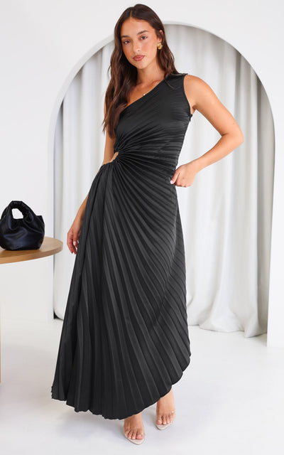 Rochelle | Schwarzes Maxikleid