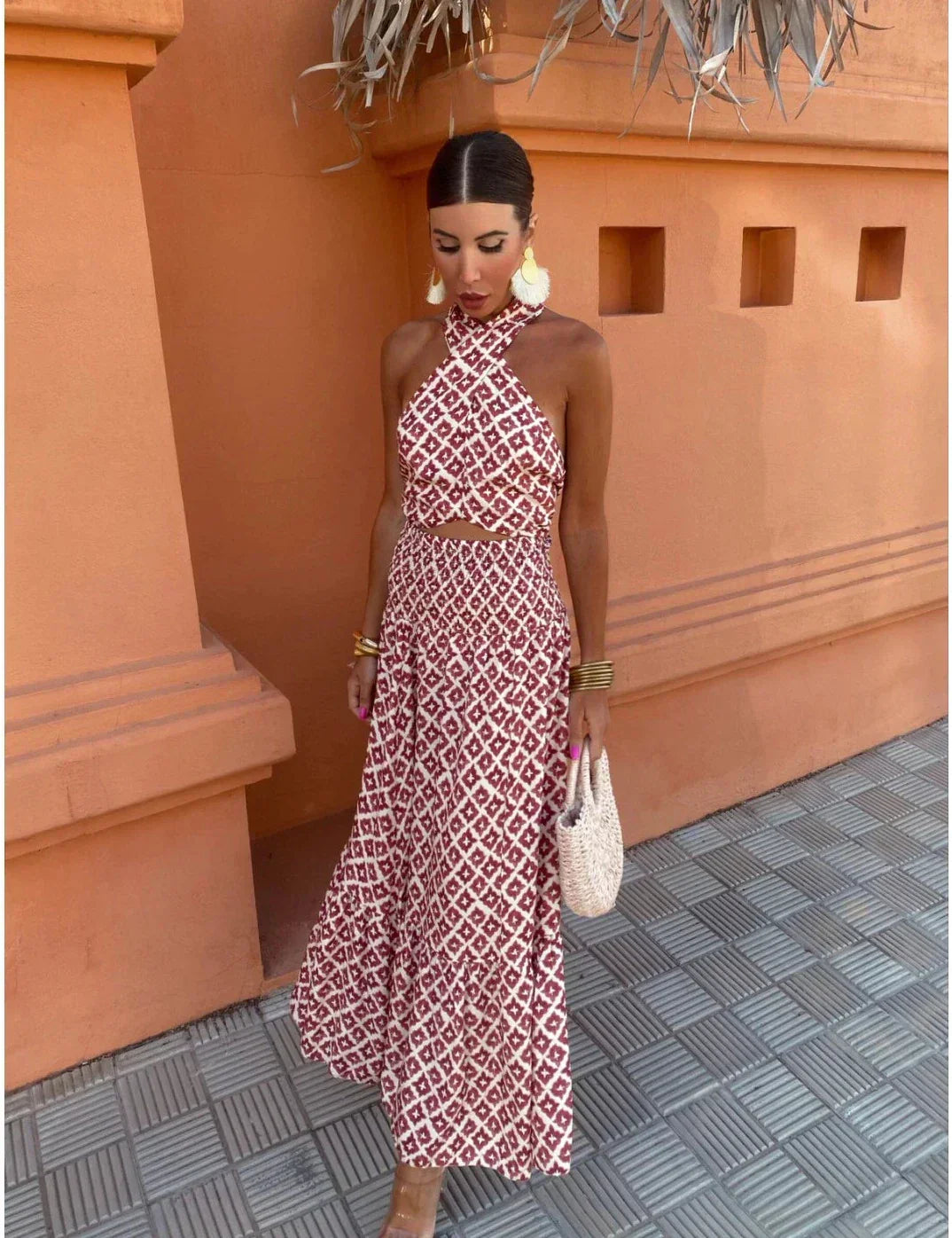 Mickay - Elegantes Midikleid mit Rüschen und schulterfrei