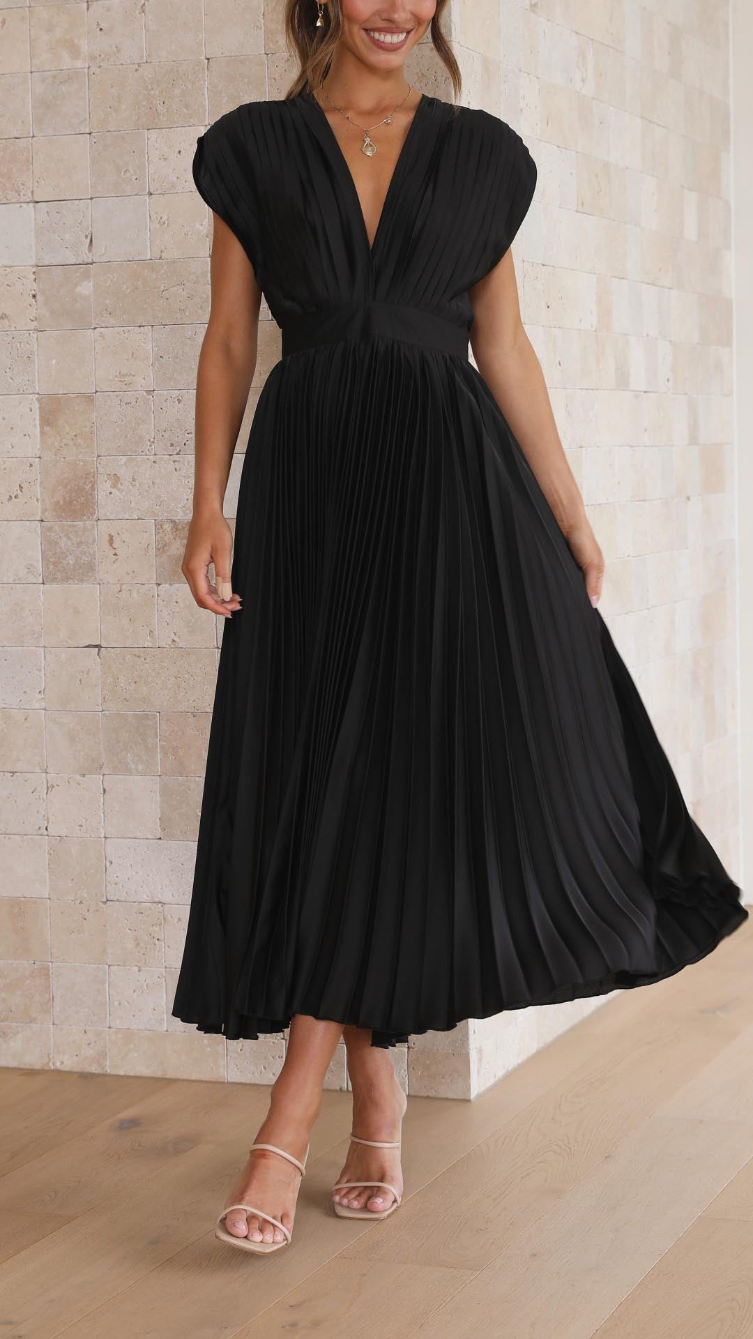 Alexis | Stilvolles plissiertes Kleid