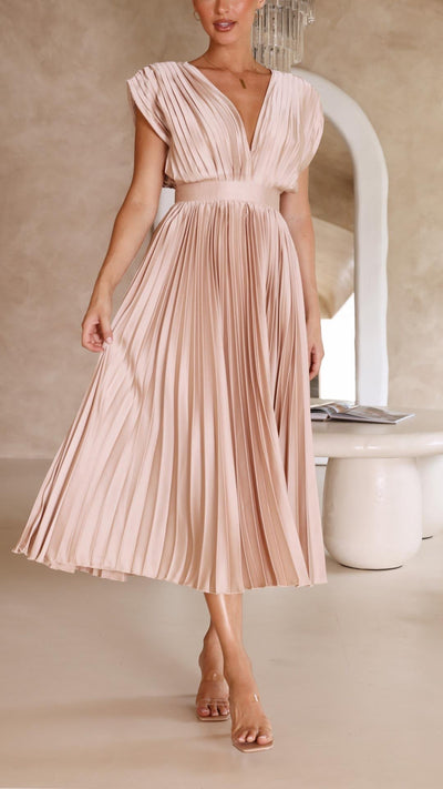 Alexis | Stilvolles plissiertes Kleid