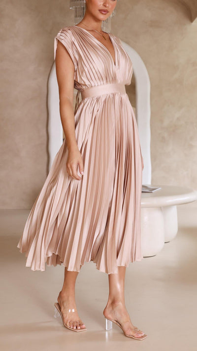 Alexis | Stilvolles plissiertes Kleid