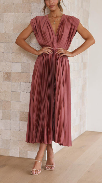 Alexis | Stilvolles plissiertes Kleid
