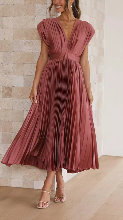 Alexis | Stilvolles plissiertes Kleid