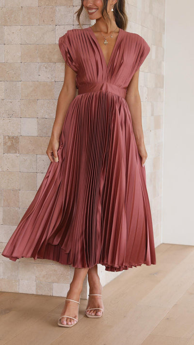 Alexis | Stilvolles plissiertes Kleid