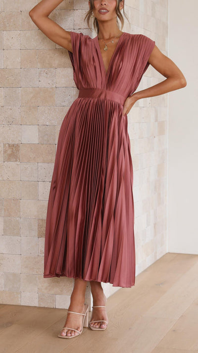 Alexis | Stilvolles plissiertes Kleid