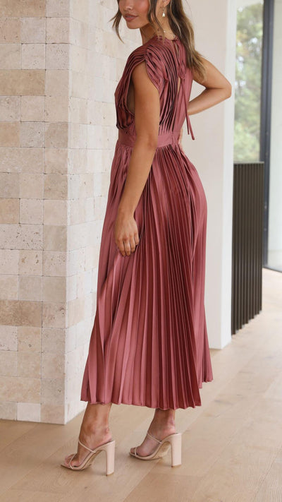 Alexis | Stilvolles plissiertes Kleid