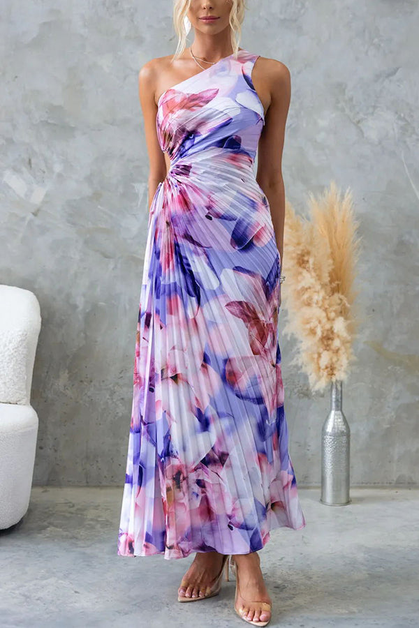 Deja - Blumen-Maxikleid mit einem Schulterträger