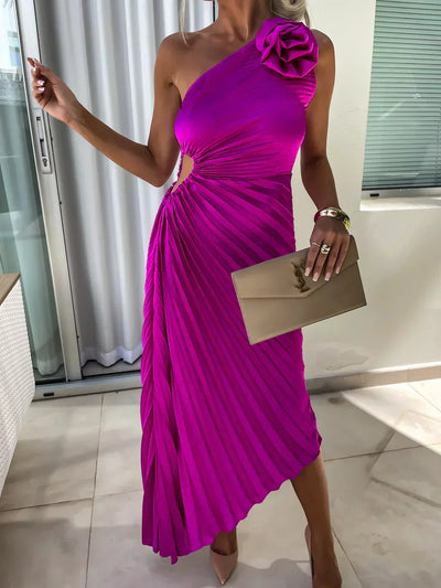 Lizbeth | Schulterfreies Blumen-Kleid