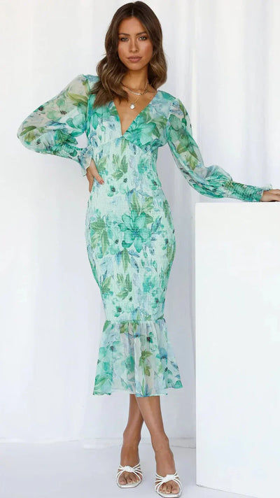 Miley | Blumenmuster Kleid