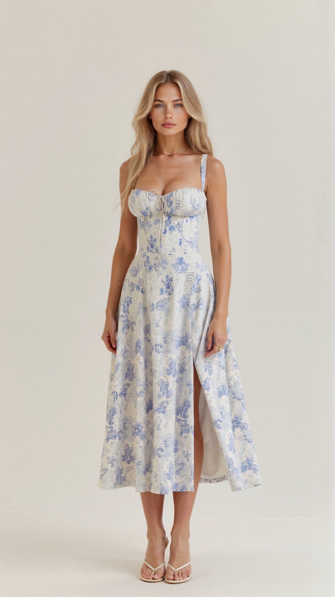 Ilona | Midi Kleid mit Taillierung