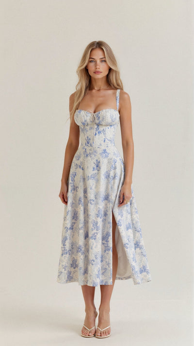 Ilona | Midi Kleid mit Taillierung