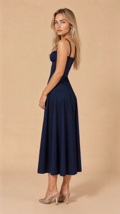 Ilona | Midi Kleid mit Taillierung