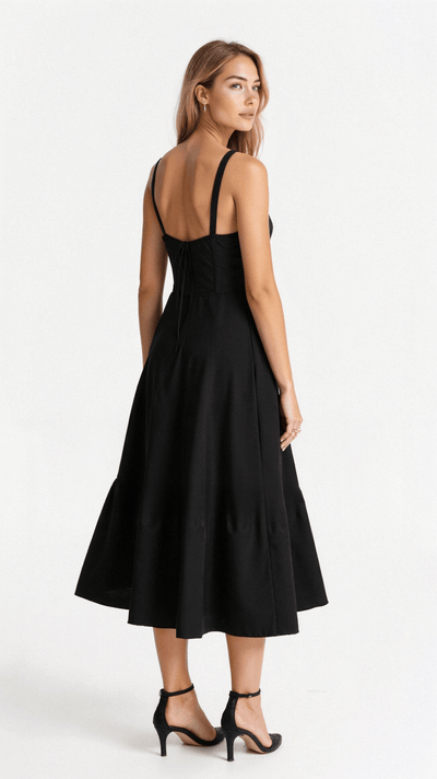 Ilona | Midi Kleid mit Taillierung