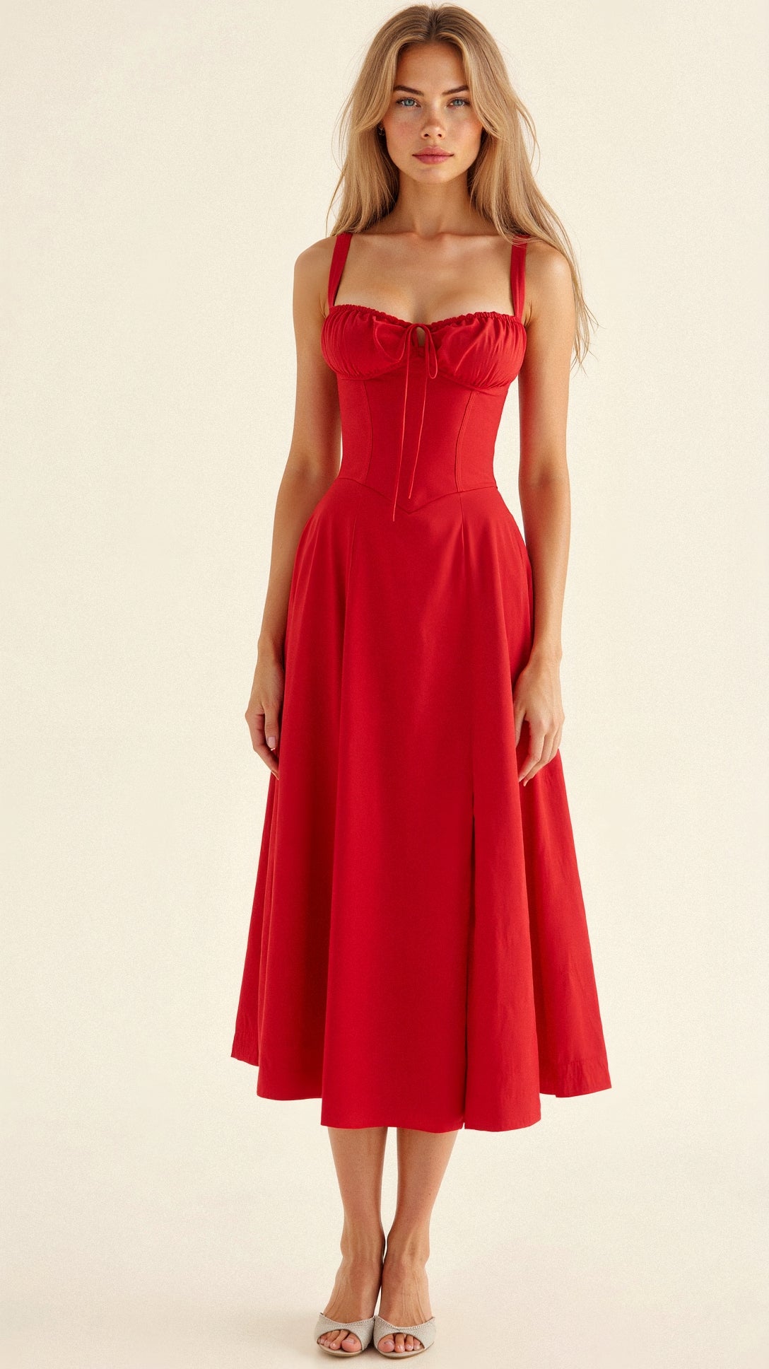 Ilona | Midi Kleid mit Taillierung