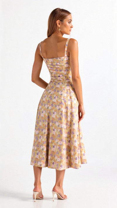 Ilona | Midi Kleid mit Taillierung