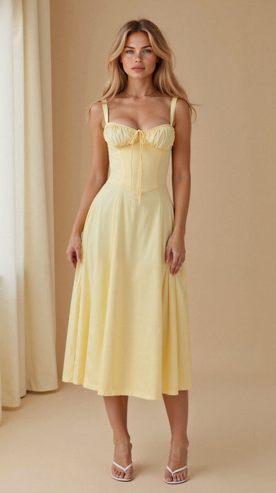 Ilona | Midi Kleid mit Taillierung