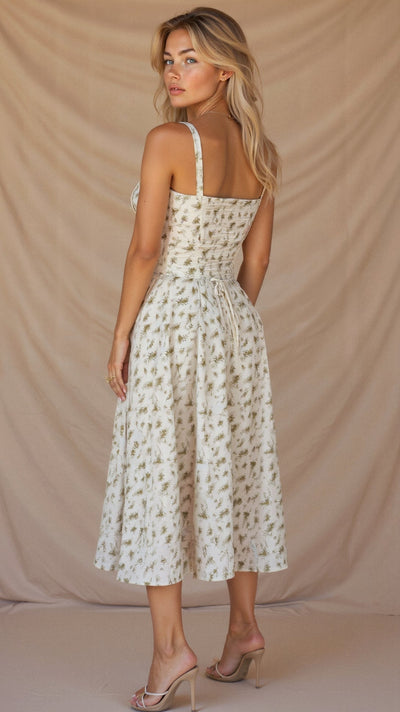 Ilona | Midi Kleid mit Taillierung