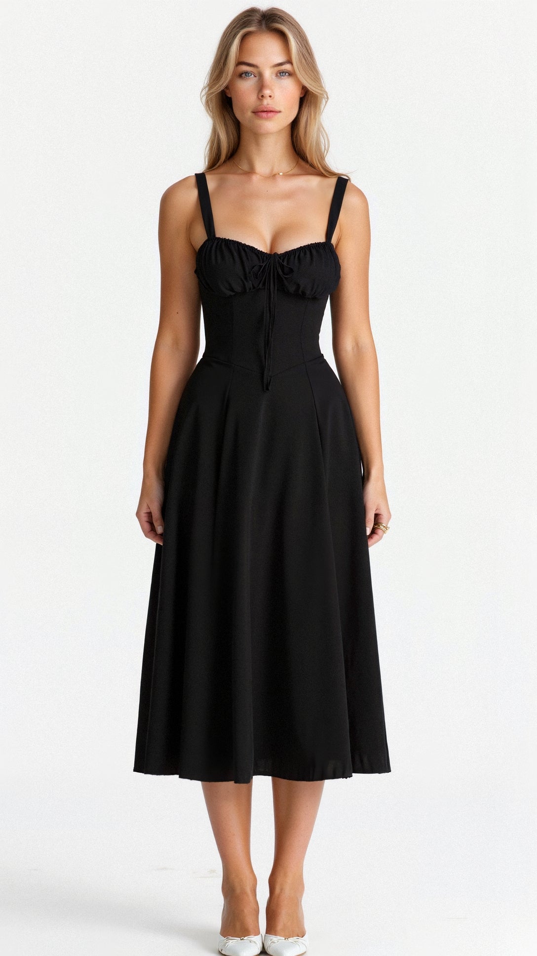 Ilona | Midi Kleid mit Taillierung