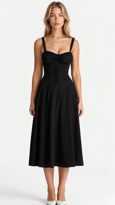 Ilona | Midi Kleid mit Taillierung