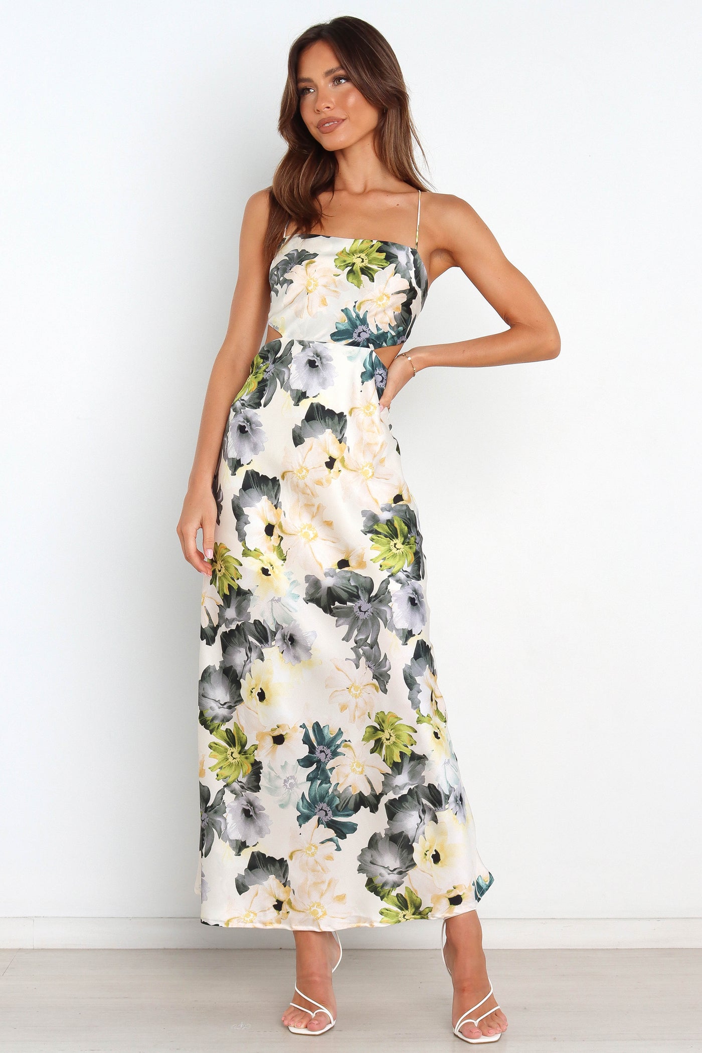 Jayne | Blumenmuster Maxikleid