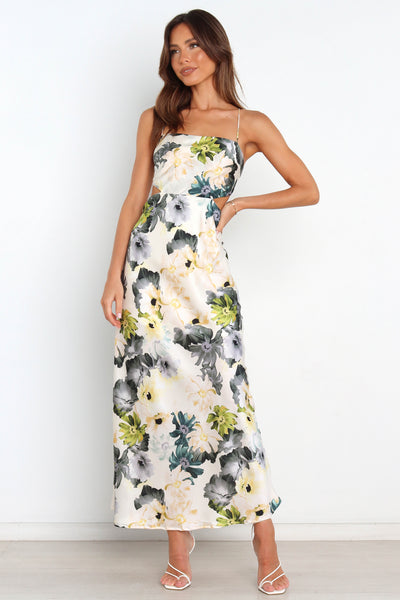 Jayne | Blumenmuster Maxikleid