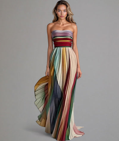 Elinas | Buntes Ärmelloses Kleid